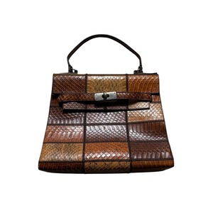 archive MIU MIU python leather hand bag “Kelly-type”