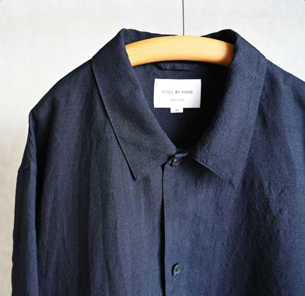STILL BY HAND ウールリネンシャツ サイズ48 STILL BY HAND ウールリネンシャツ サイズ48