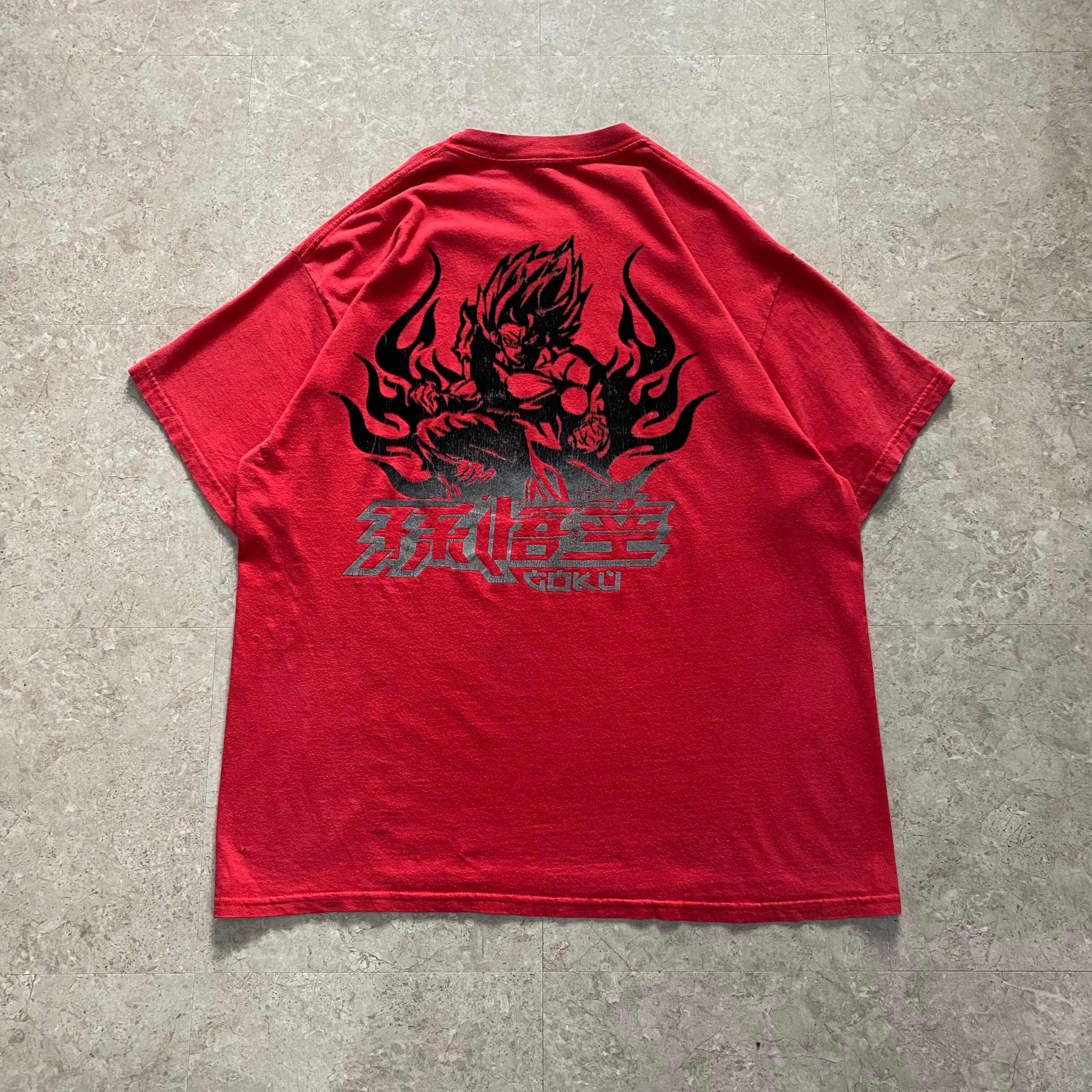 2001s DRAGON BALL Z "孫悟空" flocky print T-shirt【仙台店】