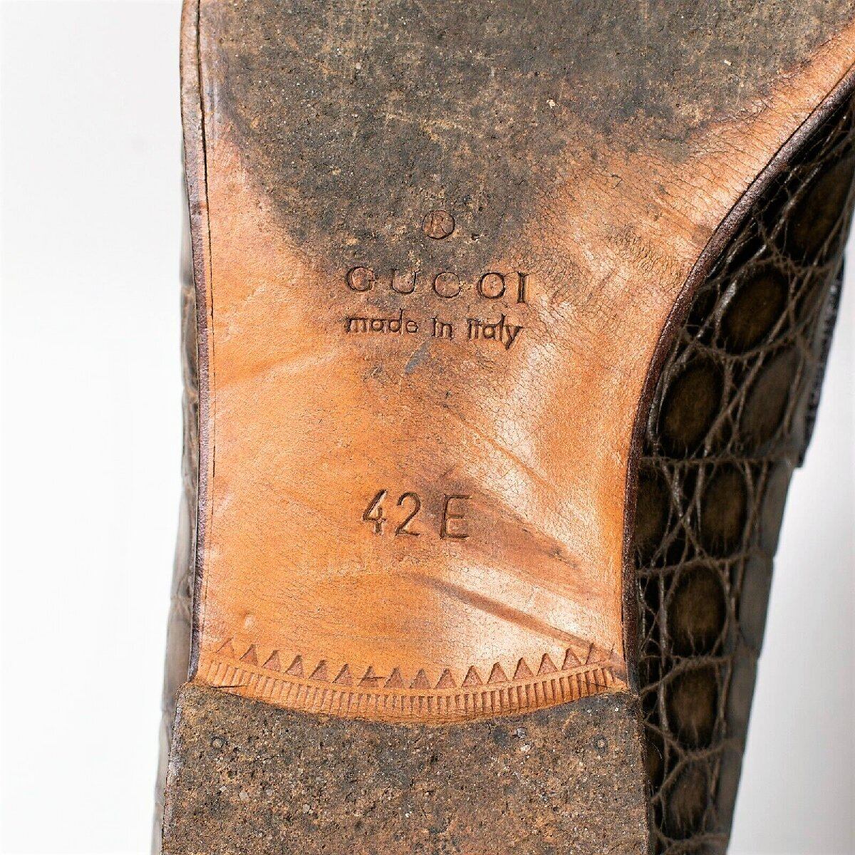 ☆定価60万円超・着用数回の極上品☆ グッチ GUCCI 極上クロコダイル