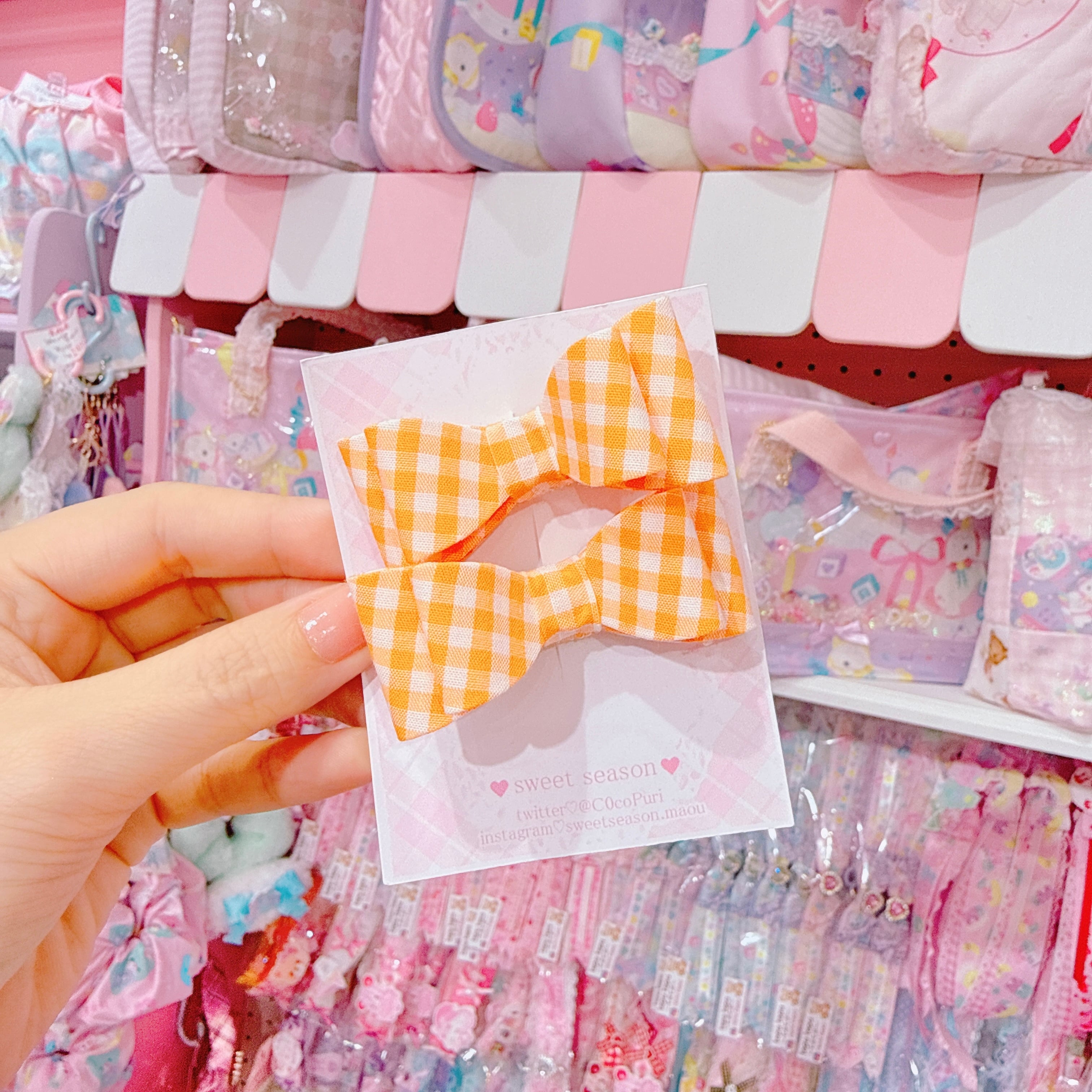 【C8】14-19立体リボンツインヘアクリップ