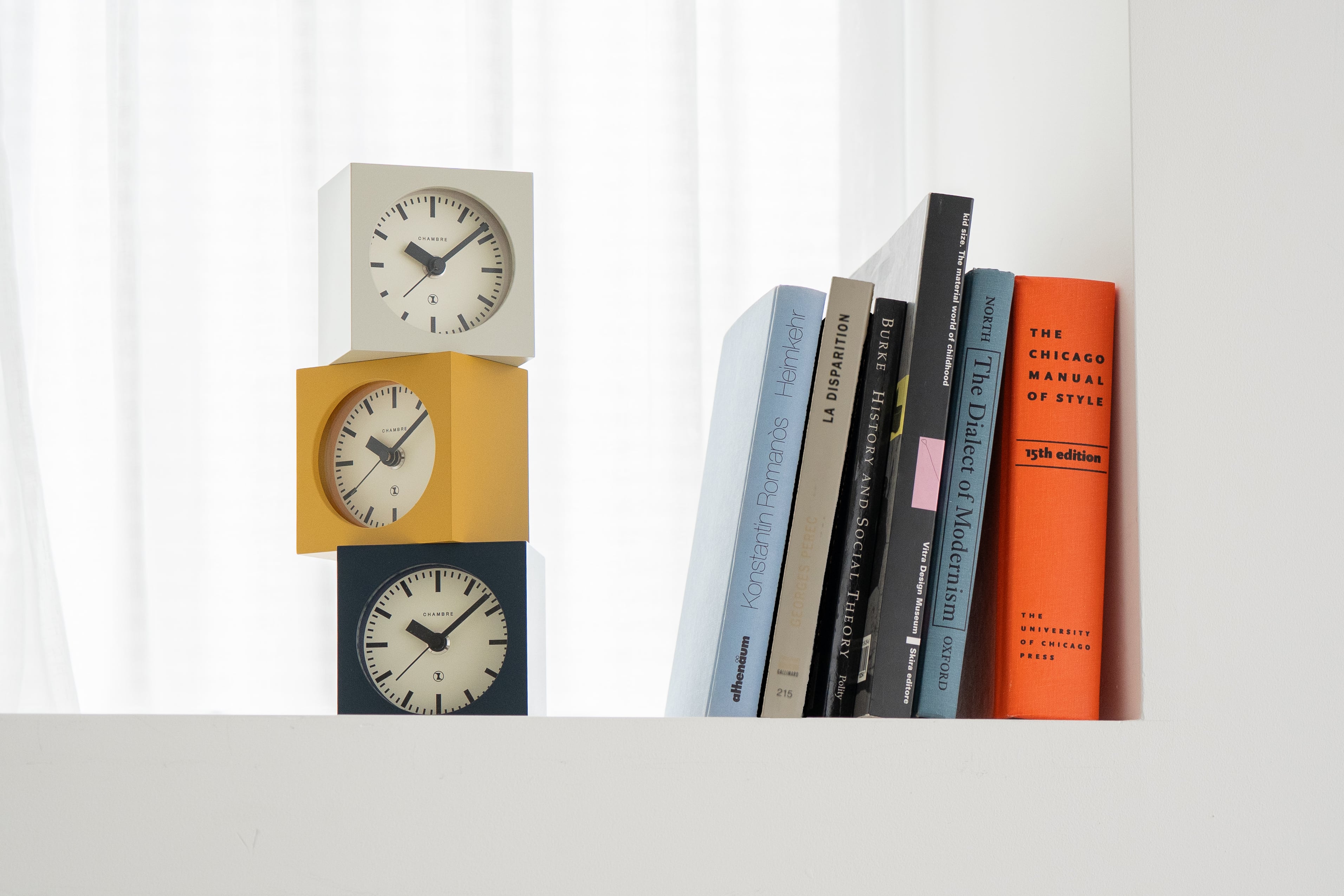BLOCK DESK CLOCK IVORY | シャンブル【CHAMBRE】byインターゼロ