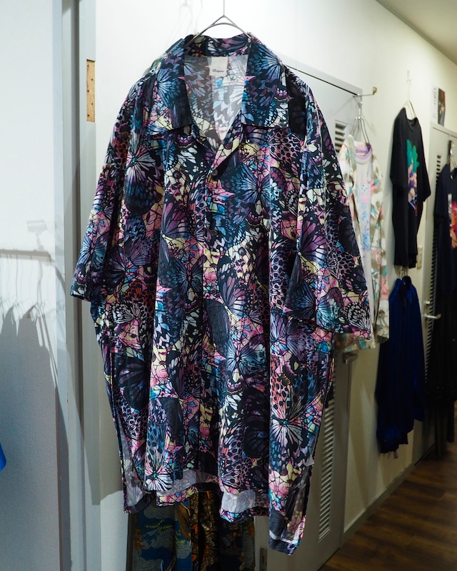 " Iroquois " Beautiful Butterfly All Over pattern SS Open collar Shirt