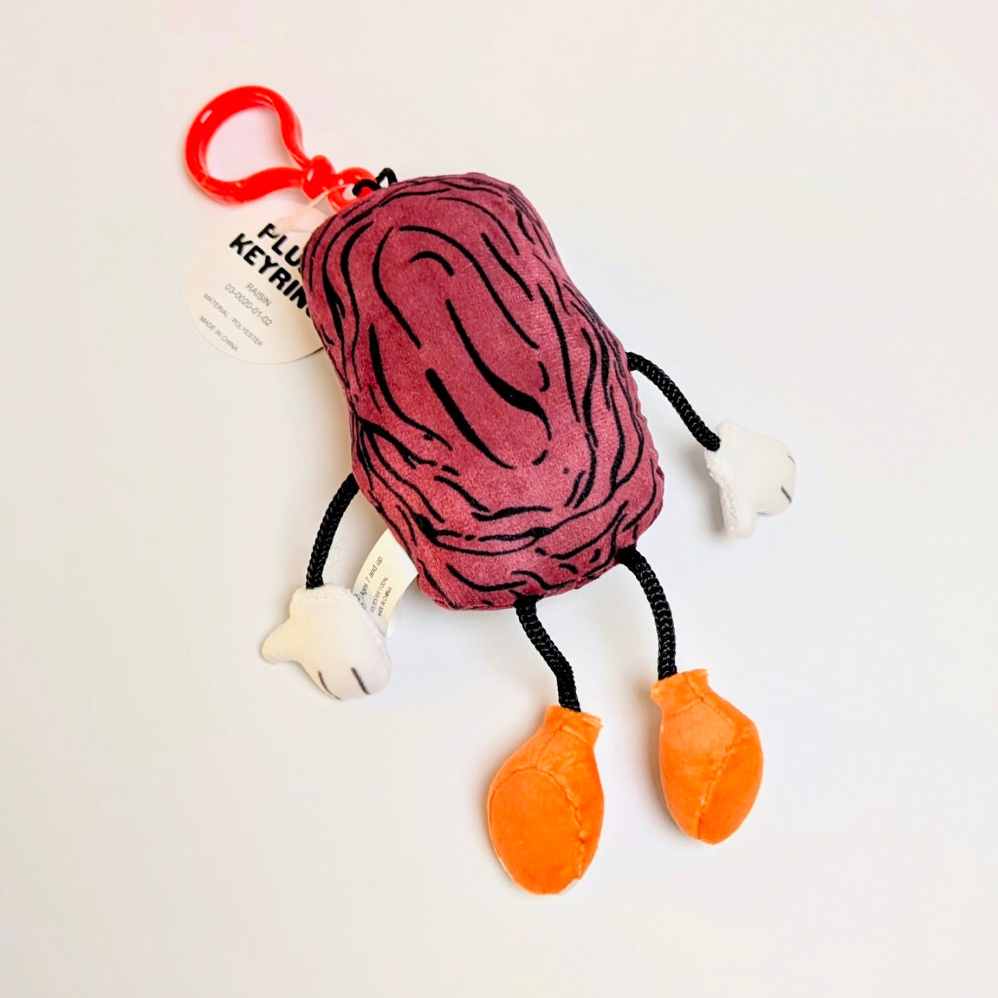 【 California Raisin ( カリフォルニアレーズン ) 】マスコット / ぬいぐるみキーホルダー / プラッシュキーホルダー 〚アメリカン雑貨 アメトイ〛