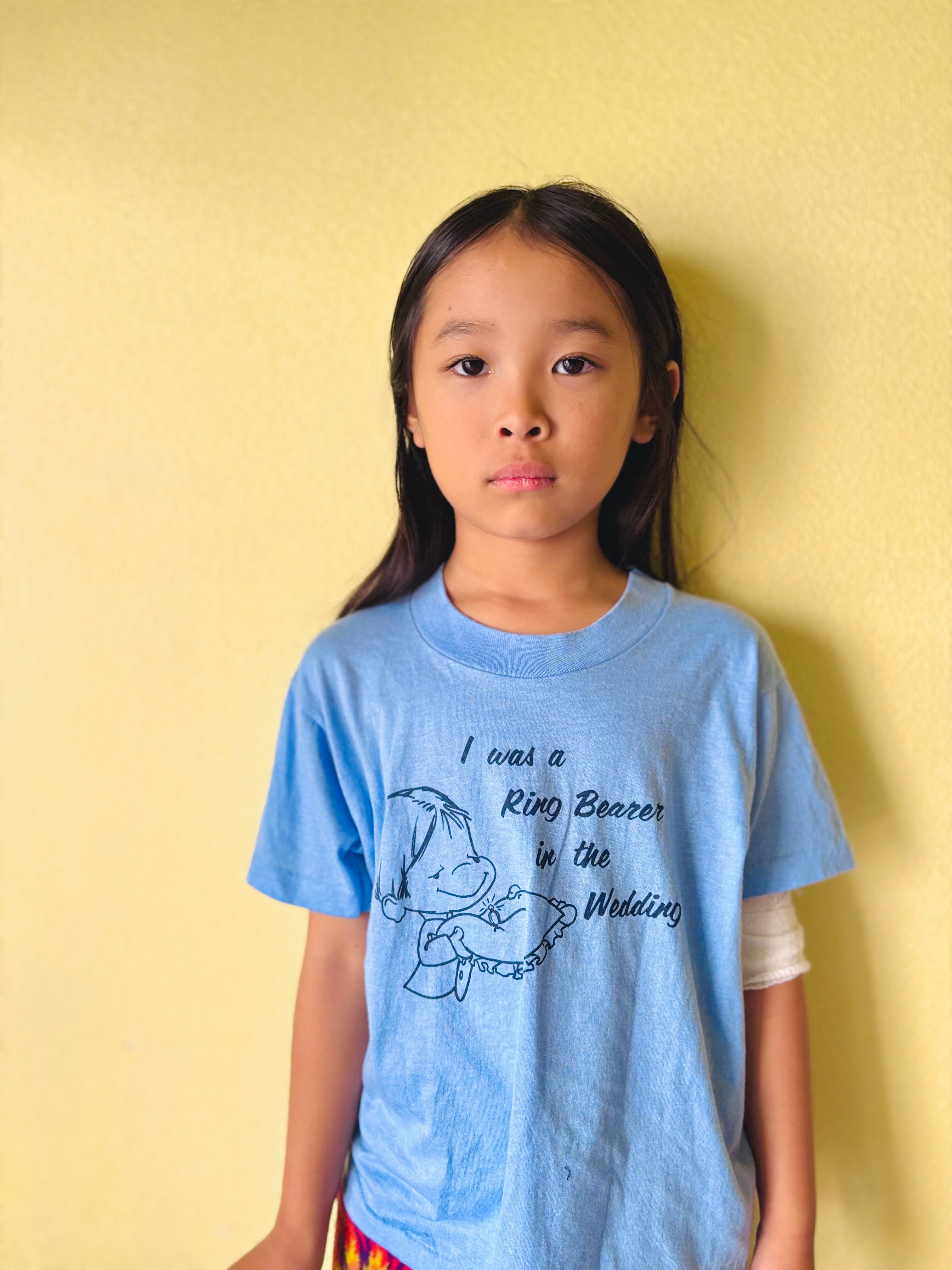 【KIDS vintage】 90's vintage Wedding T-sh. size:5-7y