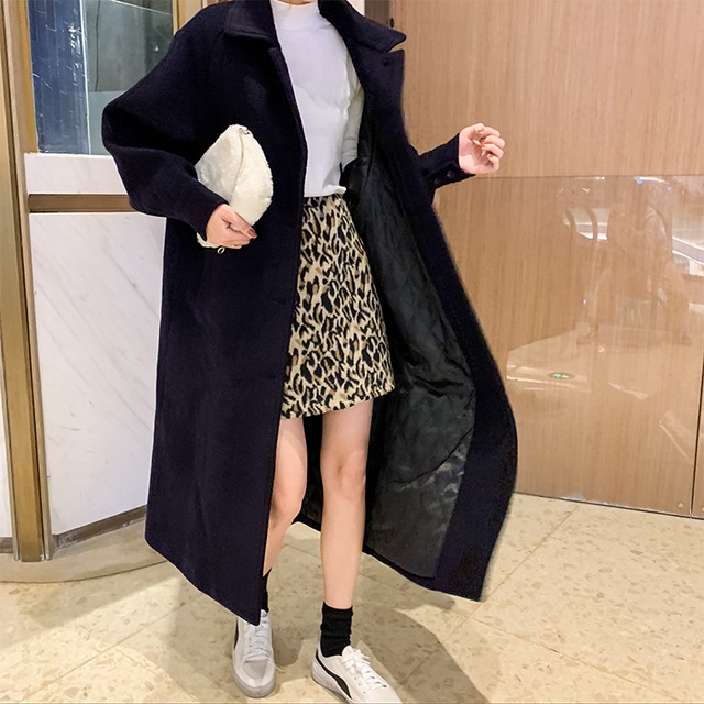 ロングコート ベージュ ネイビー ミモレ丈 シンプル ナチュラル ボリューム袖 上品 ポケット Na Na Iro ロングコート ベージュ ネイビー ミモレ丈 シンプル ナチュラル ボリューム袖 上品 ポケット Na Na Iro