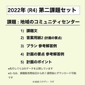 2022年第二課題「地域のコミュニティセンター」セット（メンバークーポンあり）