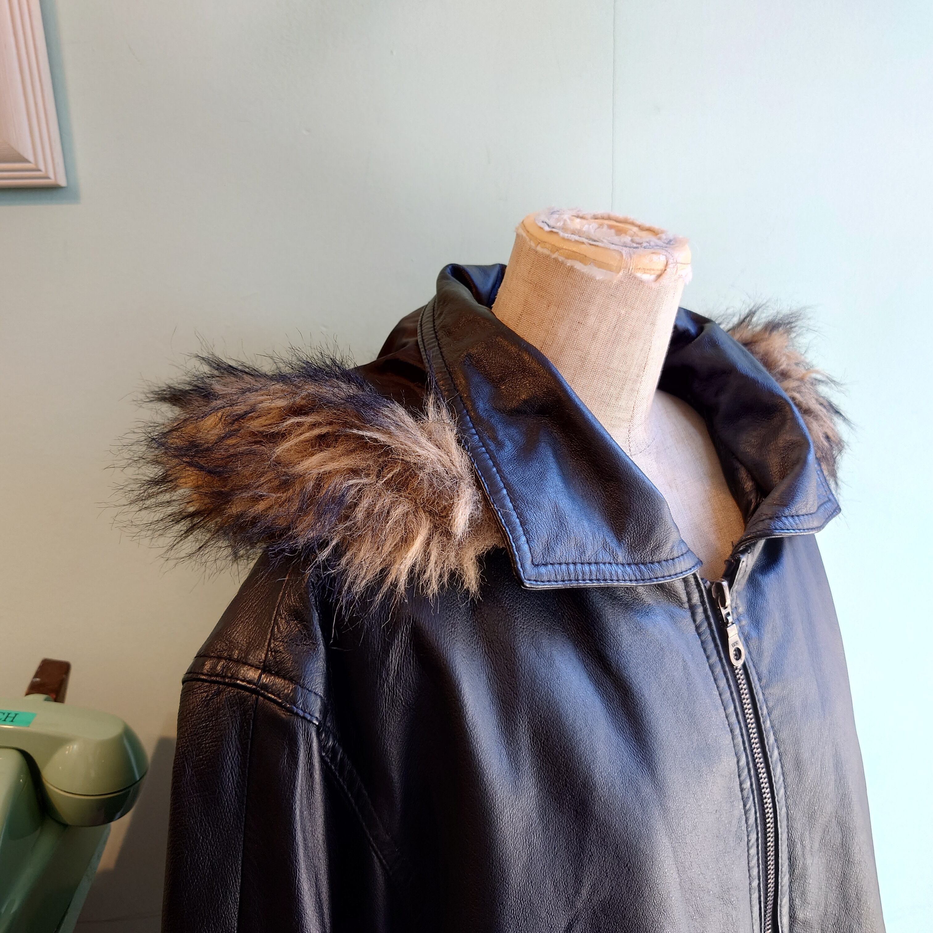VENEZIA vitale 90s vintage レザーコート レザージャケット ファー