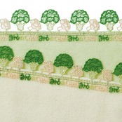 【近沢レース】シーズンタオルハンカチ「ブロッカリ」アイボリー