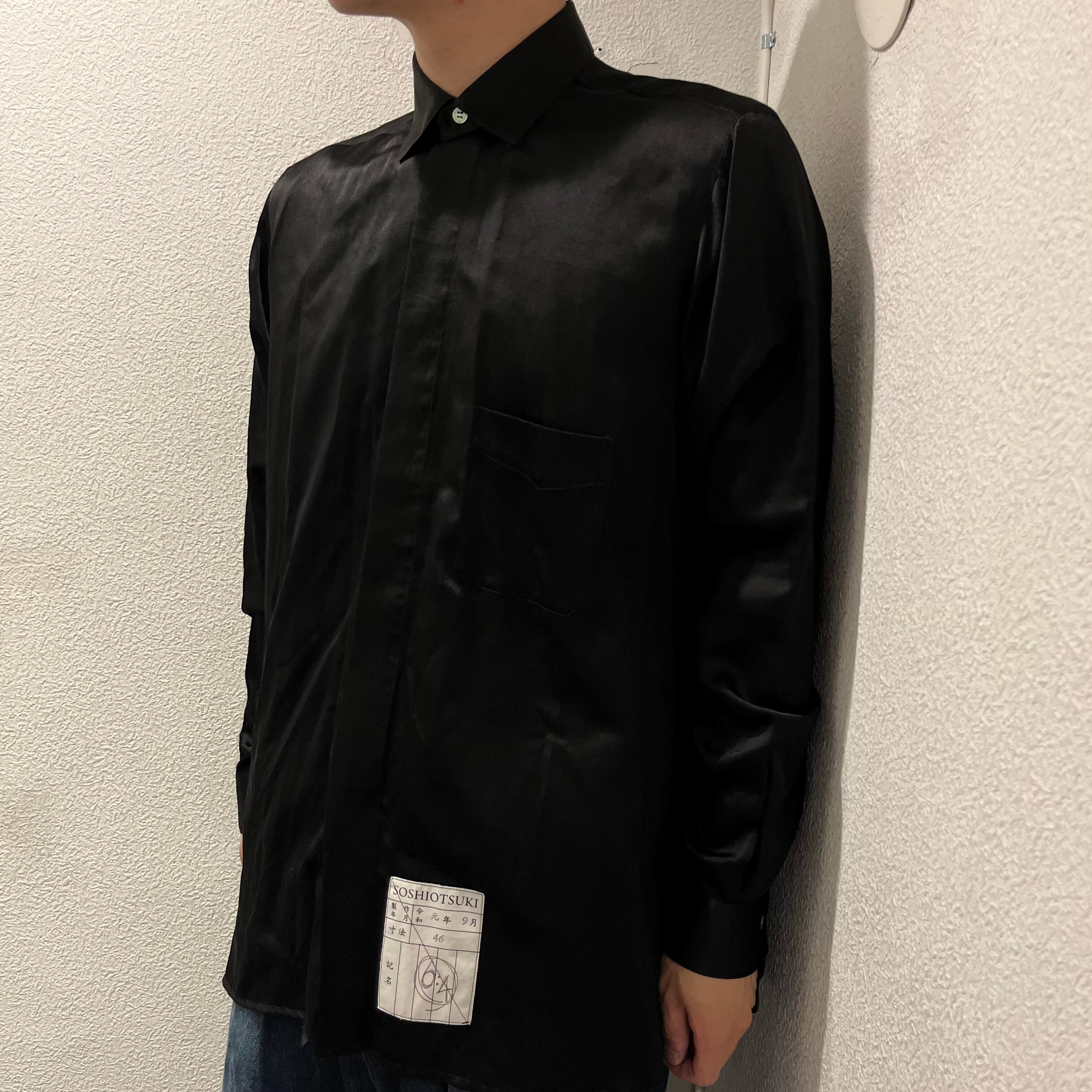 SOSHIOTSUKI ソウシオオツキ KIMONO BREASTED 長袖シャツ ブラック  