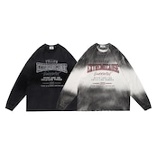 VINTAGE ストリート スプレーペイント ロングTシャツ T266