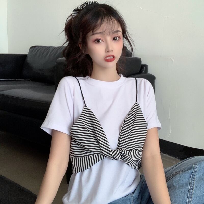 ツーピース Tシャツ レディースサマーカジュアルトップス 夏物 YY-ファッション78930655944