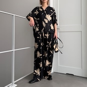 【受注予約:5月下旬入荷予定】柄マットサテンイージーPT/ブラック