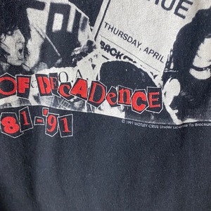 vintage 1991’s MOTLEY CRUE music tee “Decade of Decadence”