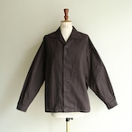 kontor Garment-dyed brushed open collar shirt