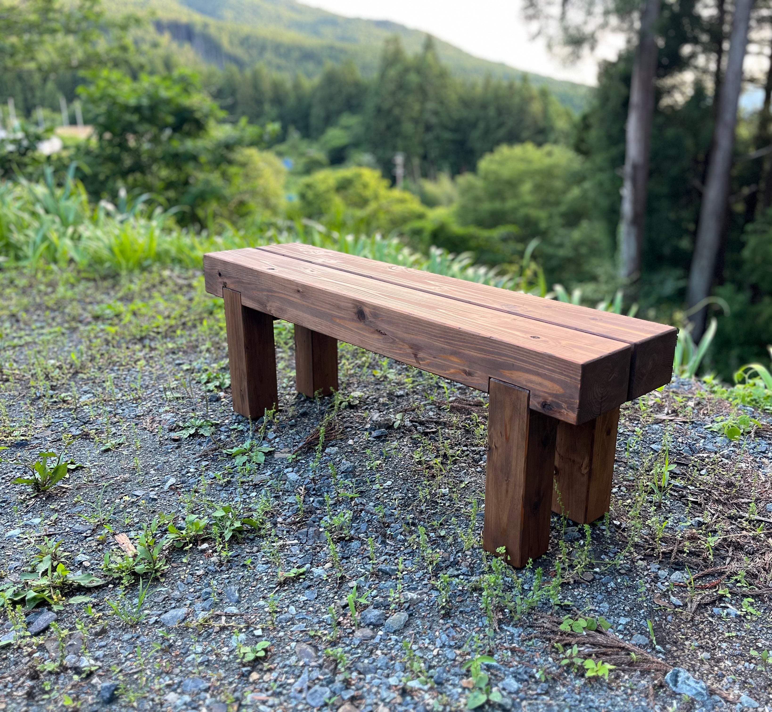 どっしり100cmフラワーガーデンベンチ｜防腐処理済・屋外OK | SantaPa