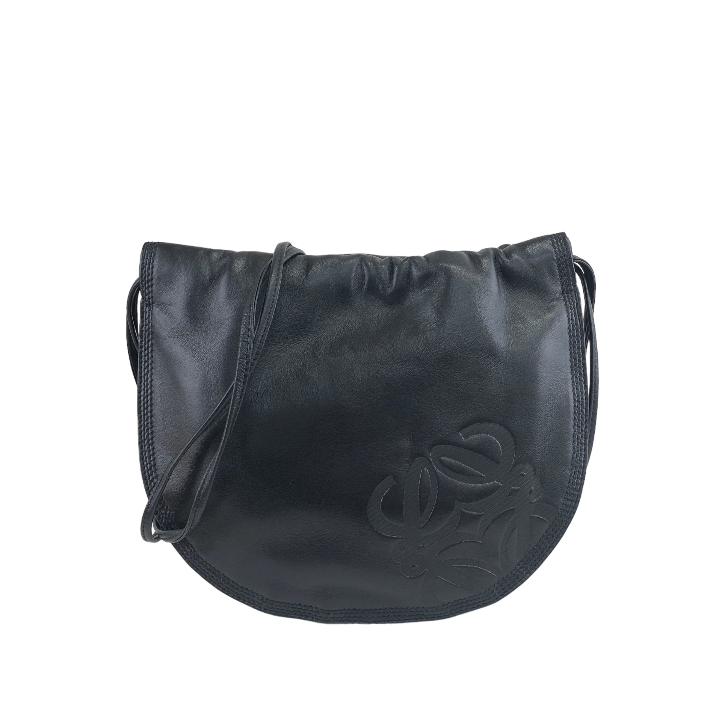 LOEWE ロエベ アナグラム レザー 巾着 ショルダーバッグ LOEWE ロエベ アナグラム レザー 巾着 ショルダーバッグ