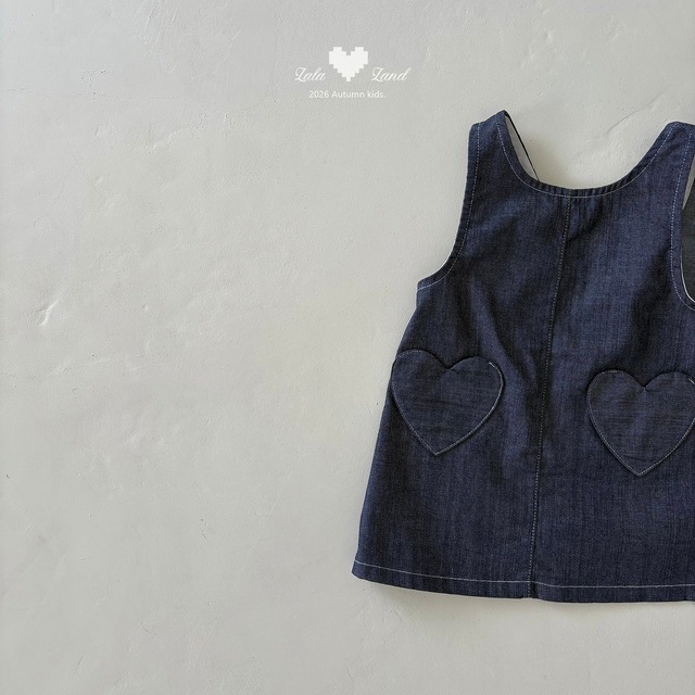 《予約》送料無料【lalaland】Heart Pocket Dress