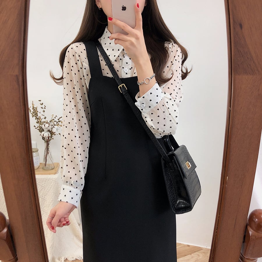 ドットがかわいいジャンパースカート ジャンパースカート（ドット柄