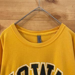 【OURAY】カレッジ アイオワ大学 Tシャツ IOWA ビッグロゴ アーチロゴ アメフト Lサイズ US古着 アメリカ古着