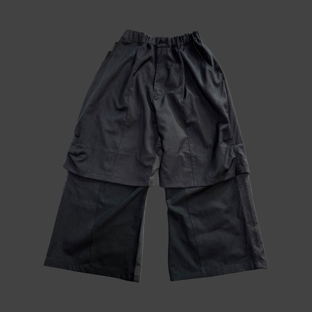 LAYERED SLACKS - GRAY