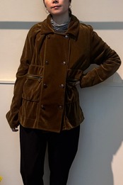 SONIA RYKIEL ベロアダブルジャケット