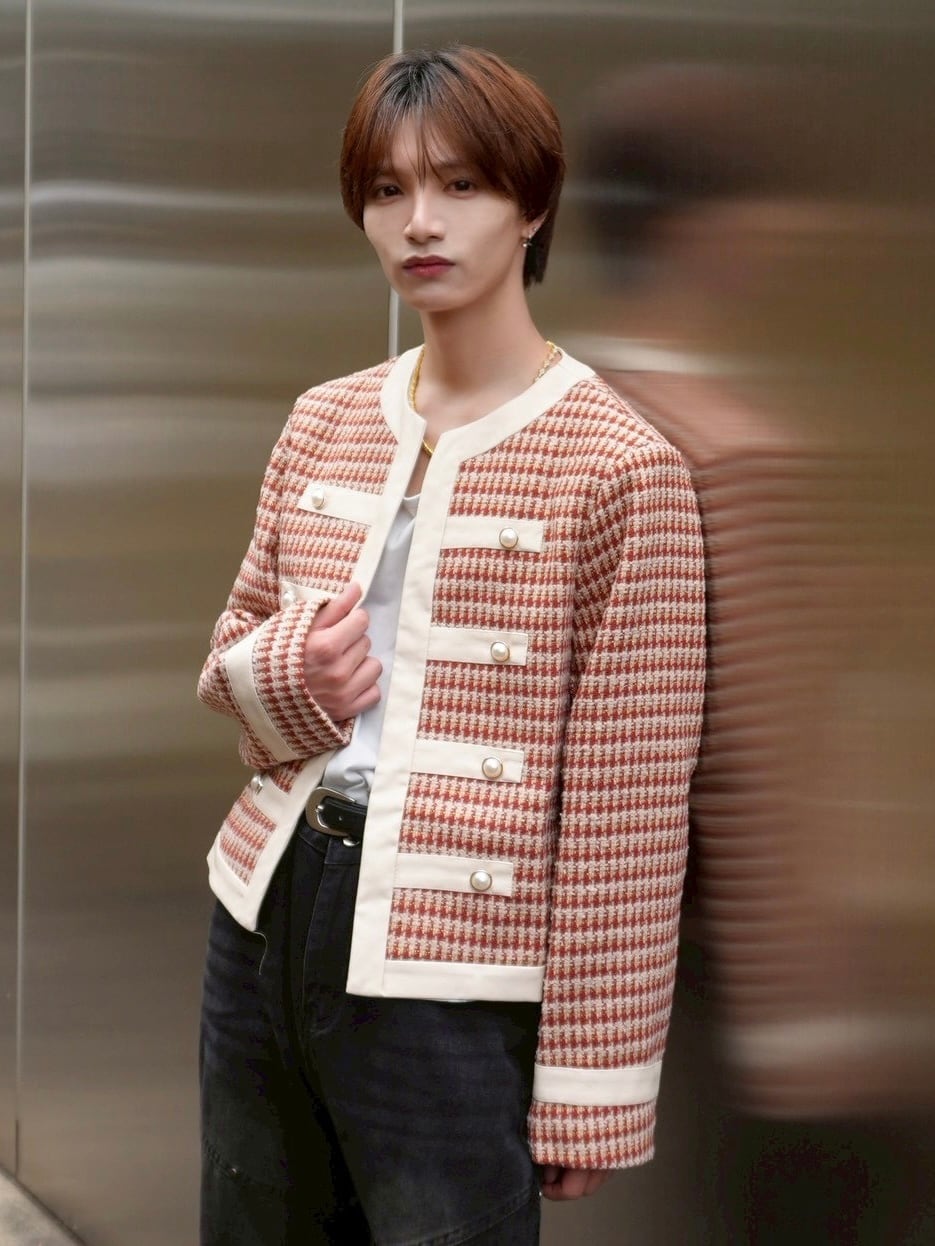 ALUDE SELECT】black gold tweed jacket | 【ALUDE】韓国メンズ