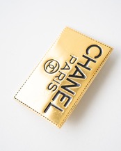 〈CHANEL〉Logo Plate Brooch 1970s