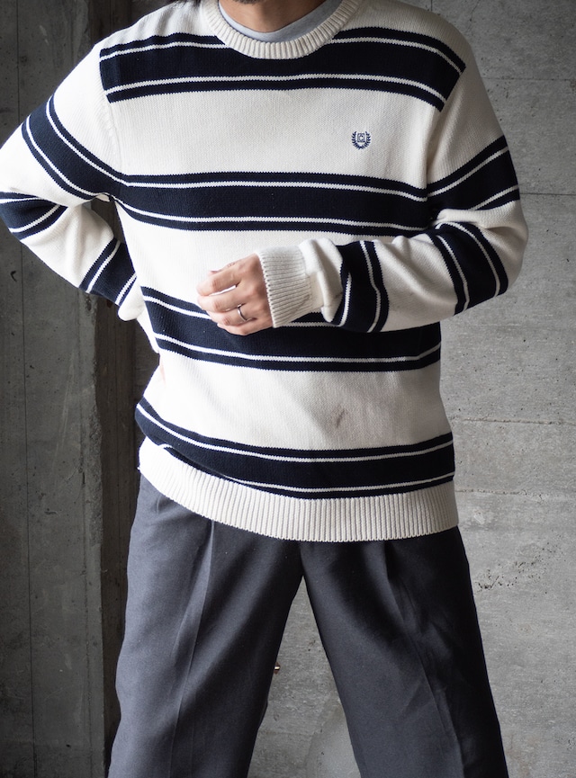 "CHAPS" used Cotton wide border knit