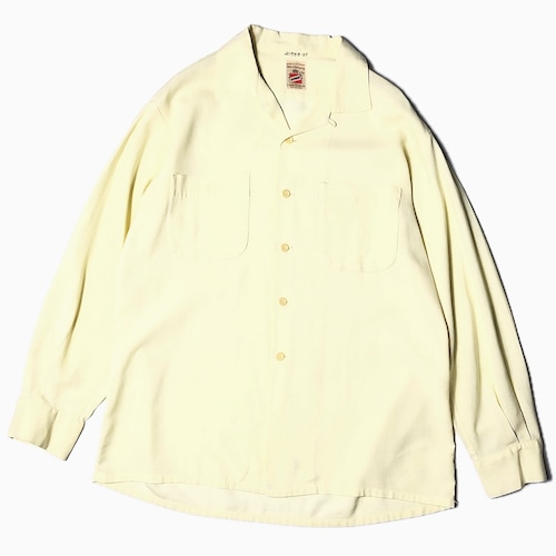 Vintage 50's【Duke of Hollywood】Open Collar Rayon Shirt