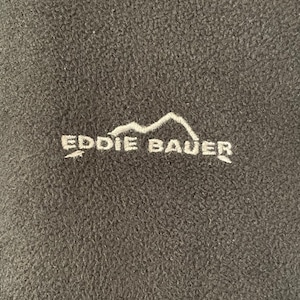 【EddieBauer】ハーフジップ プルオーバー フリース 刺繍ロゴ ワンポイント エディバウアー アメリカ古着