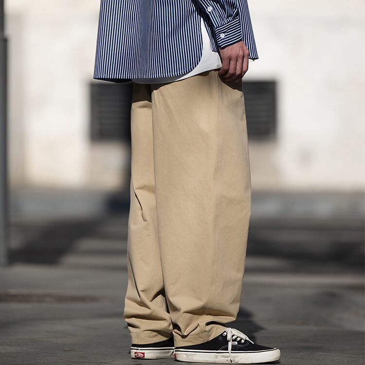 ★LOOSE SANDWASH COTTON CASUAL TROUSERS　　　A0438