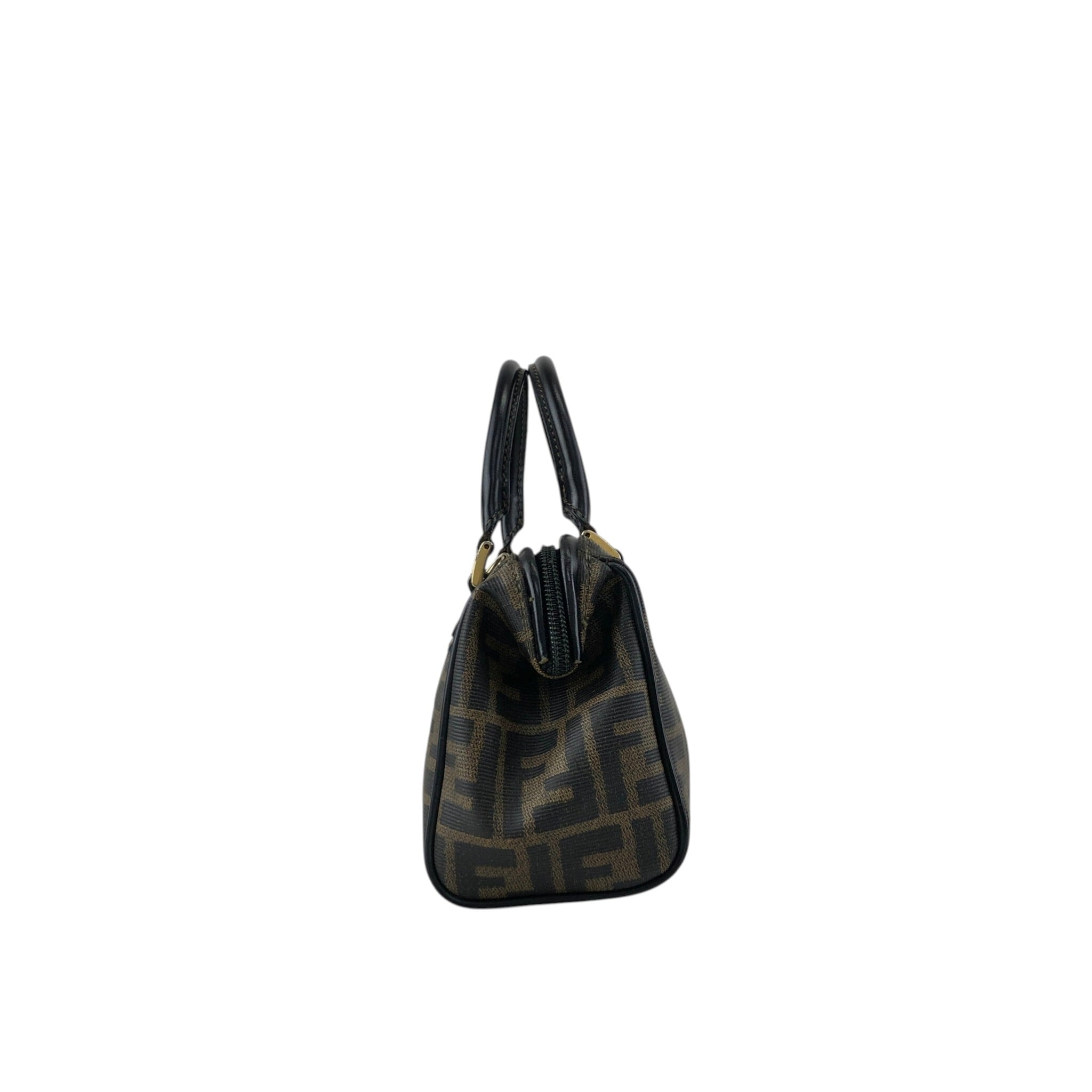 FENDI フェンディ ズッカ ショルダーバッグ ブラック FFロゴ PVC 2WAY