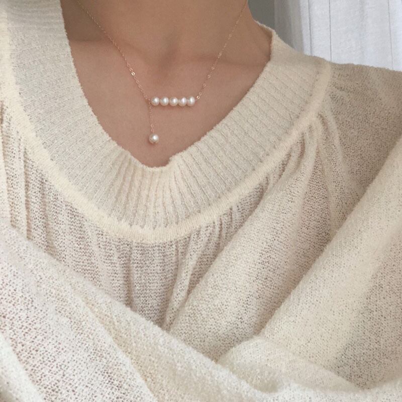 S925ネックレス 淡水パール