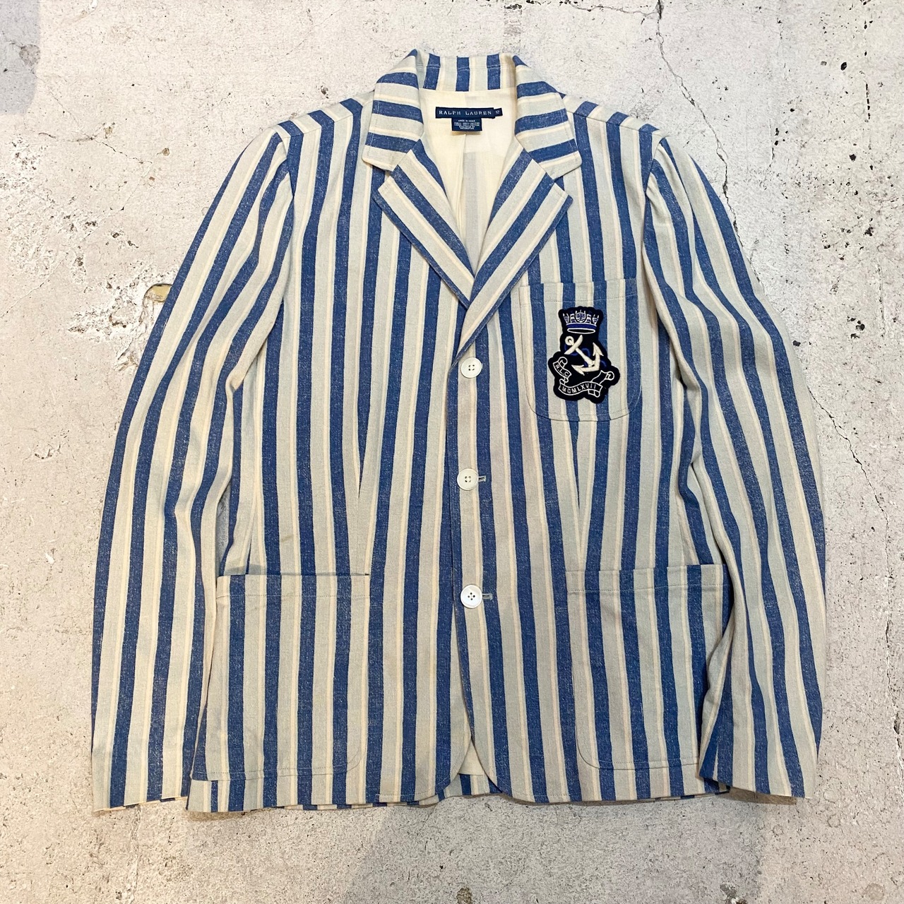 Ralph Lauren / ラルフローレン ストライプ柄 テーラードジャケット 