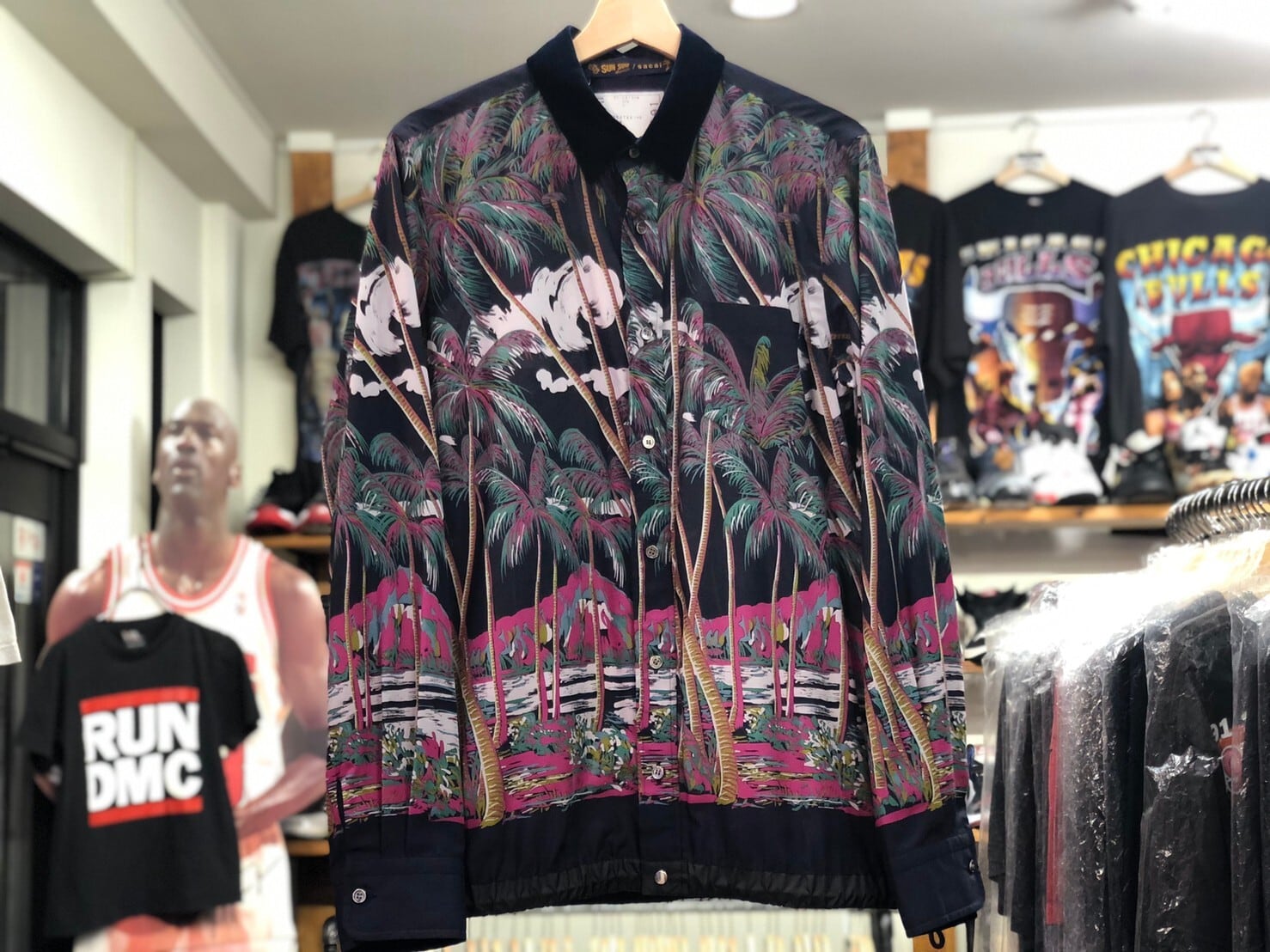 新品 メンズ sacai × sun きよかっ surf アロハショーツ sunsurf