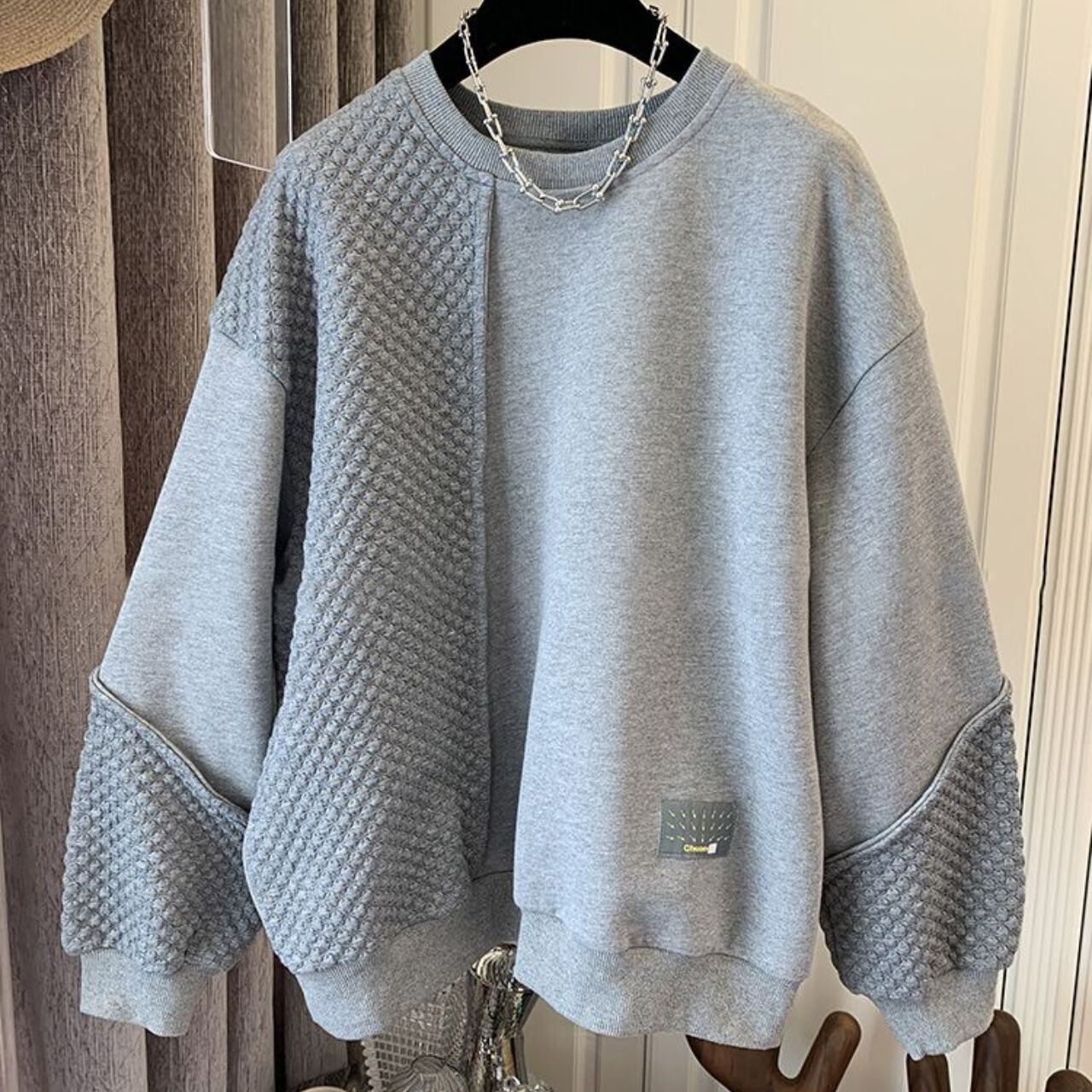 異素材切り替えリラックススウェット Ln00382