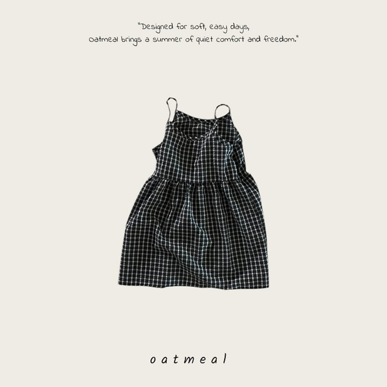 [oatmeal] Molly Check Dress / [오트밀] 몰리체크원피스