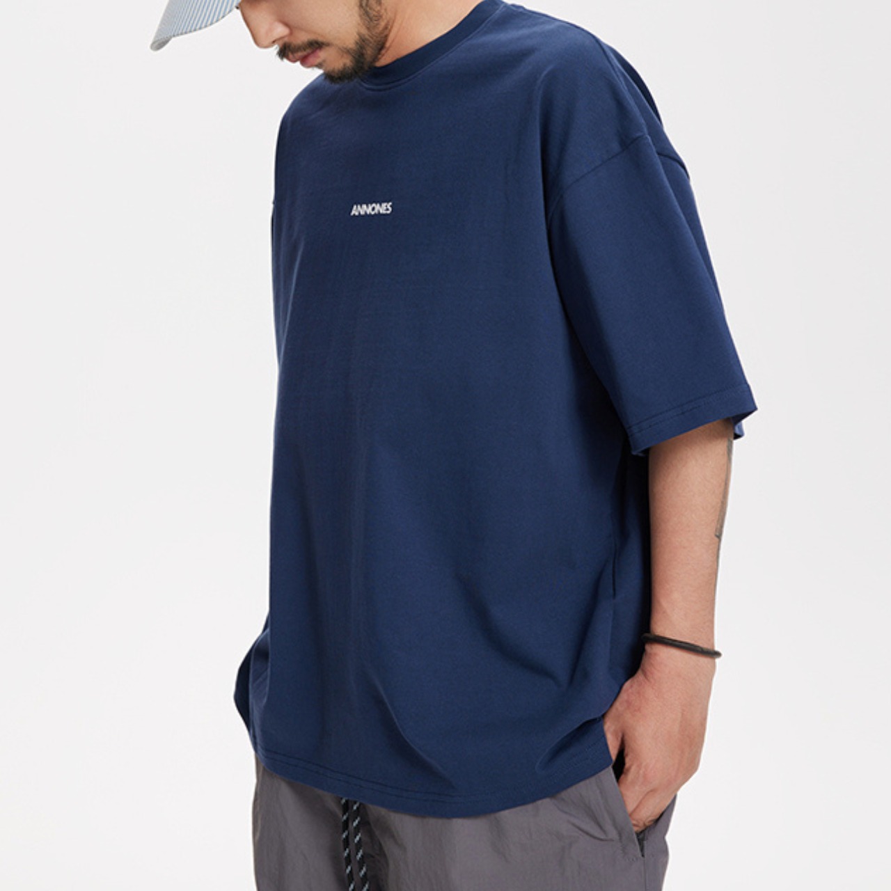 Minimal logo oversized tee 0823 - 8