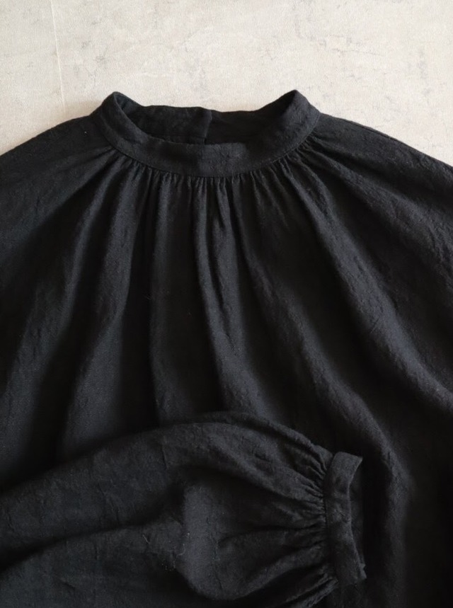バルーンブラウス　ブラック