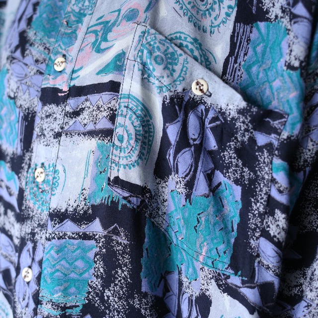 beautiful cold coloring art full pattern over silhouette shirt