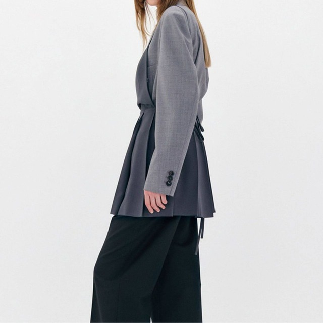 Pleated structured long bustier A00115