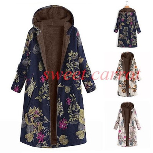 秋冬新作 パーカー 花柄 レディース 長袖 トップス 裏起毛 トレーナー スウェット 冬コート アウトドア 防寒 フード付き ゆったり 暖かい