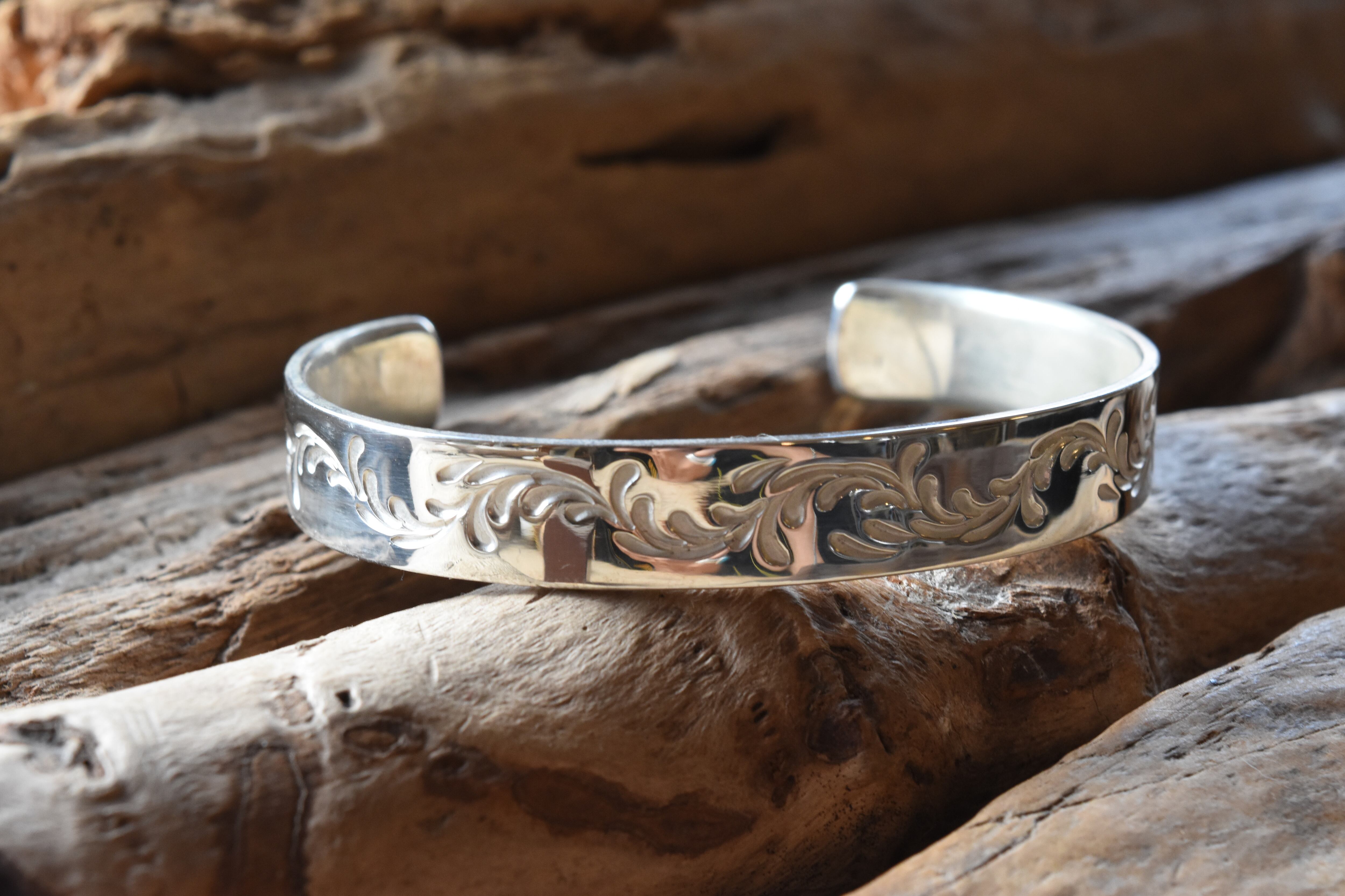 10mm】唐草バングル | FARWEST silver smith