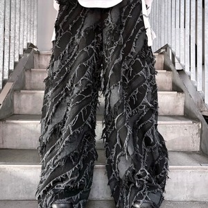 【Backstage pass】JANIS-J(ジャニスｰジェイ)ジャガードデニム ワイドバギー バルーン バレル パンツ GBS4101 パンツ ユニセックス サブカル 地雷系