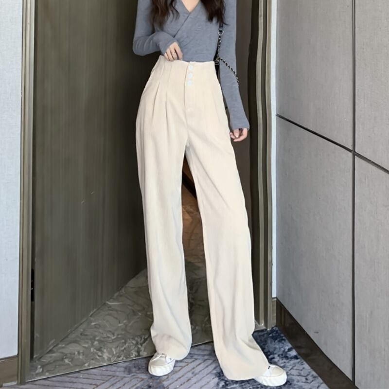 コーデュロイパンツ オータムウィンターハイウェスト 秋物 冬物 YY-ファッション91765855639