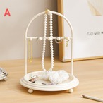 ジュエリースタンド ジュエリー収納 ラック ドレッサー用 小物整理 卓上 指輪 リング イヤリング ネックレス おしゃれ 可愛い 円形 韓国