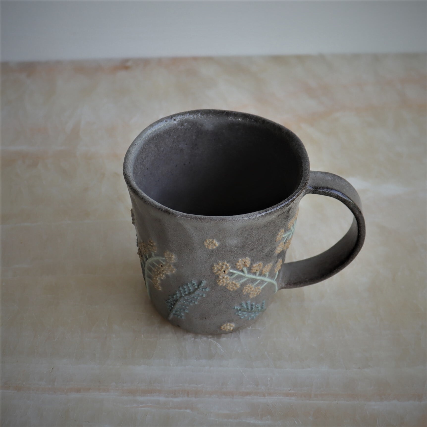 色植縄紋 ミモザマグカップ