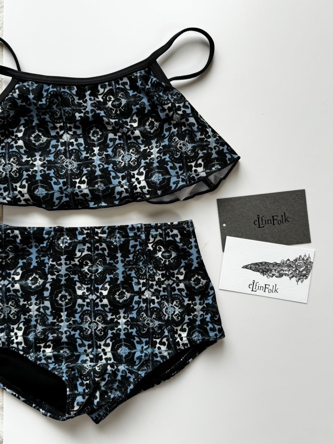 【即納/送料無料】Old TiLe Pattern Girls / blue gray
