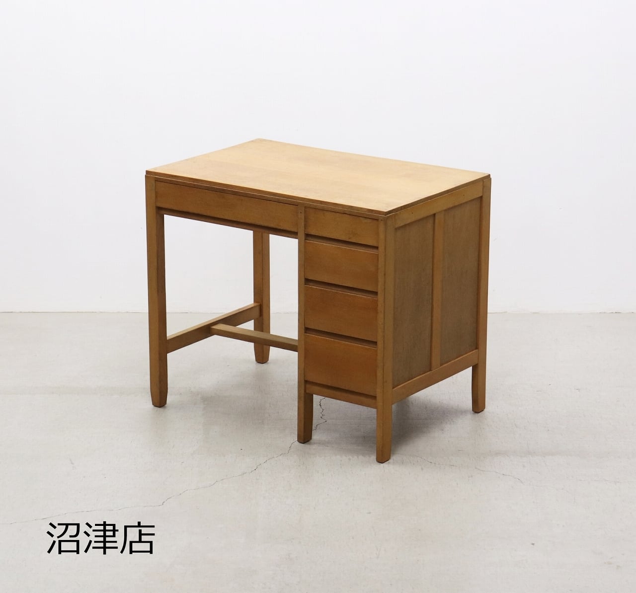 【沼津店】レトロ 無垢材 片袖机 作業台 PC デスク 書斎 展示台 飾り台 ヴィンテージ RCI25210